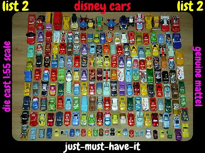 Buy Disney Cars Planes Die Cast Cars 1:55 Scale Mattel Over 250 Cars LIST 2 • 5.99£