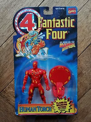 Buy Fantastic Four Human Torch Figure With Sparking Action  , Toybiz , 1995, Moc • 24.99£
