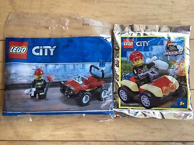 Buy Lego City Fire ATV And Fireman, Fire Quad Bike And Fireman X2 Mini Packs NEW • 8£