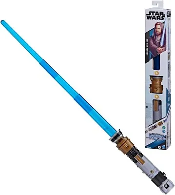 Buy Star Wars Lightsaber Forge Obi-Wan Kenobi Electronic Extendable Blue Lightsaber • 23.99£