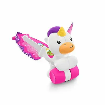 Buy Fisher Price Push & Flutter Unicorn Pink Push Toy For Baby **BRAND NEW** • 25.99£
