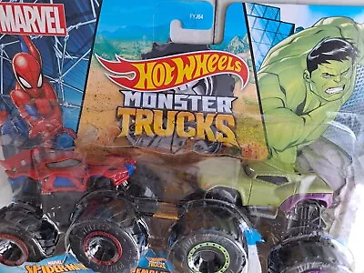 Buy Spider Man VS Hulk  FYJ64 Monster Trucks Hunt Marvel Avengers Demolition DC P5 • 91.47£