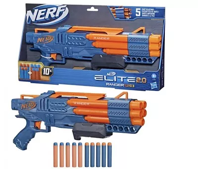 Buy Nerf Gun Elite 2.0 Ranger, Soft Dart Air Powered Launcher (PD-5) Air Blaster.,. • 17.95£