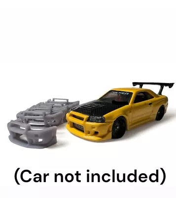Buy Hot Wheels R34 Gtr Resin Printed 1:64 Scale Front Bumper X2 Sets • 3.49£