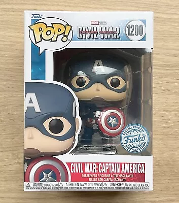 Buy Funko Pop Marvel Captain America Civil War Captain America (Box Damage) #1200 • 17.99£