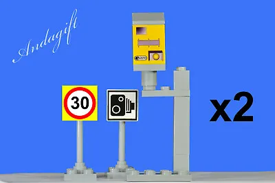 Buy LEGO Pieces City Car Speed Camera Double Set 30 Mile Limit  Camera Road Signs  • 7.49£