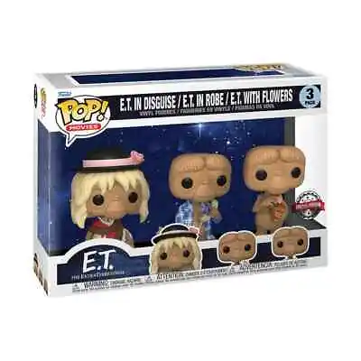 Buy Funko Pop! Movies E.T. In Disguise, In Robe, With Flowers 40th 3 Pack Limited • 29.99£