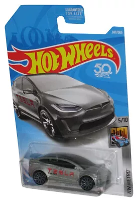 Buy Hot Wheels HW Metro 5/10 (2017) Silver Tesla Model X Toy Car 247/365 • 19.90£
