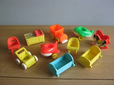 Buy Vintage Fisher Price Little People Play Family Nursery Furniture & Little Riders • 11.99£