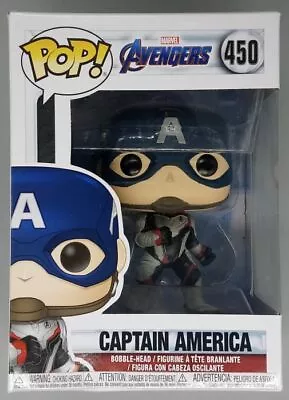 Buy Funko POP #450 Captain America (Team Suit) Marvel Damaged Box -Inc POP Protector • 9.99£