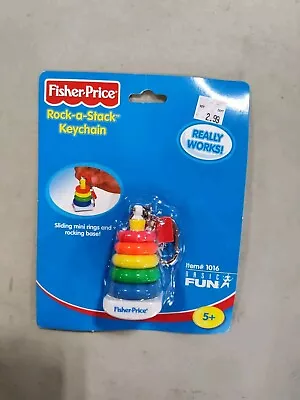 Buy Fisher Price Rock-a-Stack Keychain New Sealed 2001 Basic Fun Mini Travel Game • 30.30£