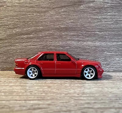 Buy Hot Wheels Mercedes Benz 500E Red Custom Real Rider Rubber Tyres • 10£