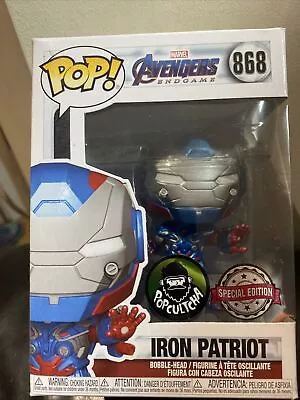 Buy Funko Pop Iron Patriot 868 Metallic Marvel Avengers Endgame Limited Edition • 7£