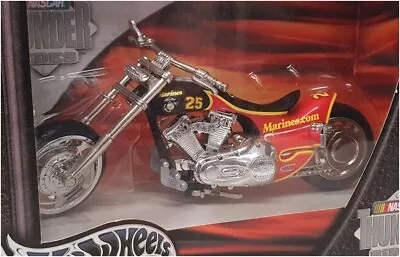 Buy Hot Wheels 1/18 Scale 55728 Nascar Thunder Rides Motorbike #25 Marines Red/Black • 24.99£