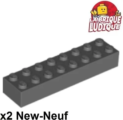 Buy LEGO 2x Brick Brick 2x8 8x2 Dark Grey/Dark Bluish Gray 3007 NEW • 2.38£