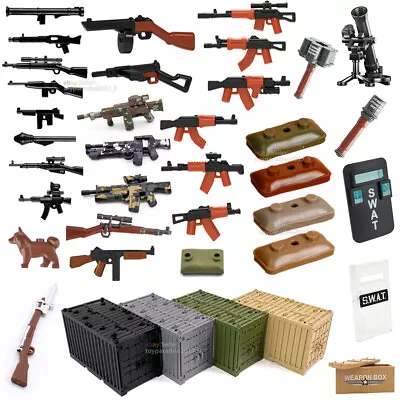 Buy Military Weapon Gun Rifle Pistol Mortar Motorcycle Building Blocks Toy DIY Set • 7.69£