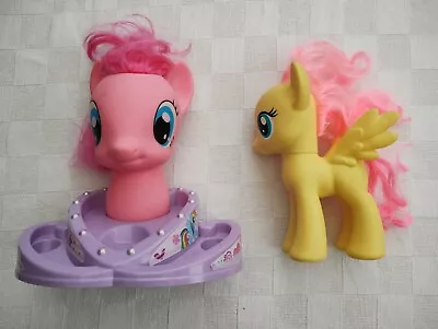 Buy Hasbro My Little Pony Pinkie Pie Styling Head And Large Fluttershy Used • 4.50£