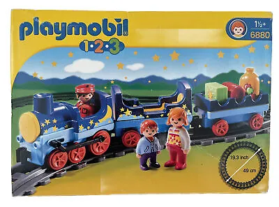 Buy PLAYMOBIL 6880 :  1.2.3 Night Train Circle Of Track + Figures Playset - Boxed • 19.99£