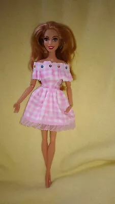 Buy Barbie Cutie Fashion Dolls Dress Fashionistas Summer Clothing Pink Plaid #E • 3.41£