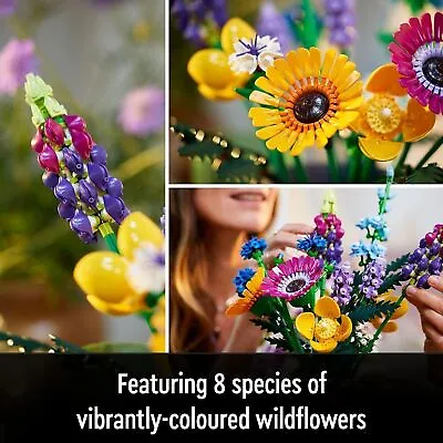 Buy LEGO Wildflower Bouquet Set, Artificial Flowers With Poppies 10313 Icons ~ • 19.27£