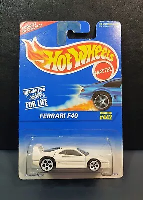 Buy Hot Wheels _1/64_1995_ Ferrari F40 / White With White 5 Dot Wheels _MOC • 51.11£