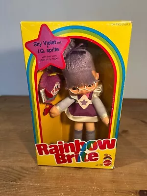 Buy New RARE Vintage Mattel 80's MIB Rainbow Bright Doll Shy Violet & I.Q.   NRFB • 250£