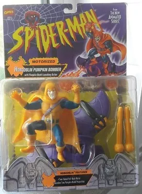 Buy Spiderman: Motorised Hobgoblin Pumpkin Bomber, Toy Biz, 1995 • 79.95£