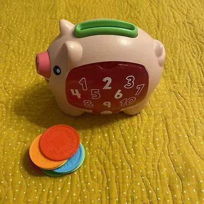 Buy Fisher Price Laugh & Learn Smart Stages Piggy Bank Money Pig 10 Coins Counting • 12.95£