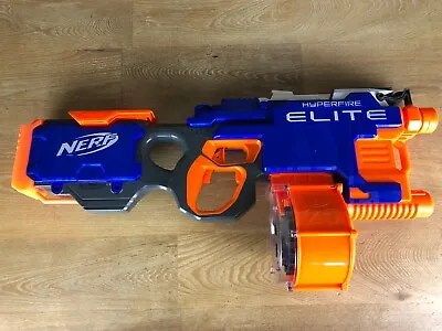 Buy Nerf N-Strike Elite HyperFire Motorised Gun Blaster & 25 Dart Magazine Working • 19.95£