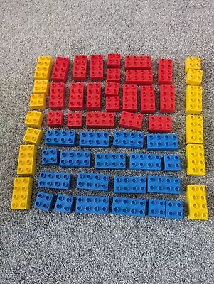 Buy 50 Duplo Bricks Red Yellow Blue • 0.99£