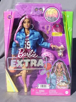 Buy Barbie EXTRA #13 Hair Pink Wick Tee Shirt FOOTBALL 2021 Mattel HDJ46 NRFB • 63.50£
