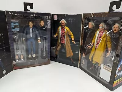 Buy NECA Back To The Future 2 Doc Brown & Marty Mcfly Guitar Action Figures New • 50£