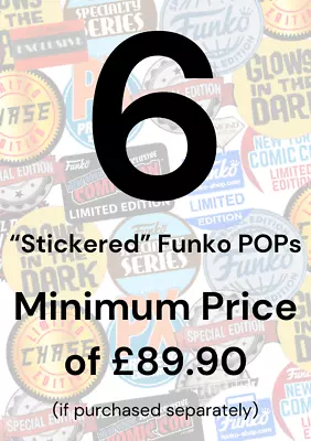 Buy Funko POP Mystery Box - Random 6 Genuine Stickered Funko POP With Protectors • 36.98£