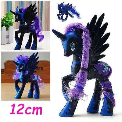Buy 14cm Kawaii My Little Pony Brushable NIGHTMARE MOON Princess Luna PVC Toys Gift • 9.95£