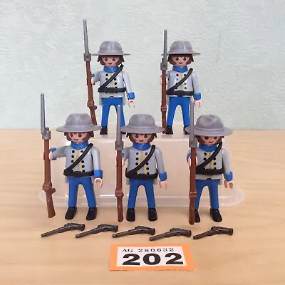 Buy Playmobil Civil War Special Confederate Soldier Bundle X 5 Figures: Western, ACW • 50£