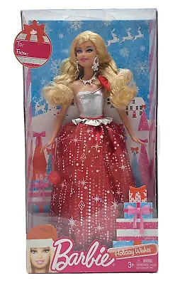 Buy 2013 Holiday Wishes Barbie Doll / Mattel BBV50 / NrfB, Original Packaging • 51.93£