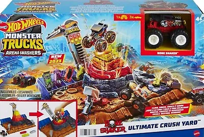 Buy Hot Wheels Monster Trucks Ultimate Crush Yard Arena Playset • 27.99£