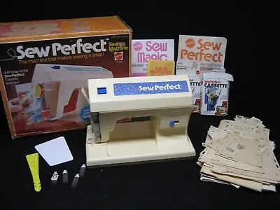 Buy Vintage Mattel Sew Perfect 1976 Toy Sewing Machine With A Ton Of Patterns • 23.68£