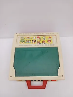 Buy Vintage Fisher Price Toys School Days Desk 1972Stencils Magnetic Letters Numbers • 10£