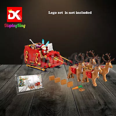 Buy Display King - Acrylic Photo Frame For Lego Santa's Sleigh 40499 (NEW) • 24£