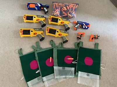Buy Nerf Gun Bundle With Bullets Ammo & Target Vests (ideal For Nerf Parties) • 19.99£