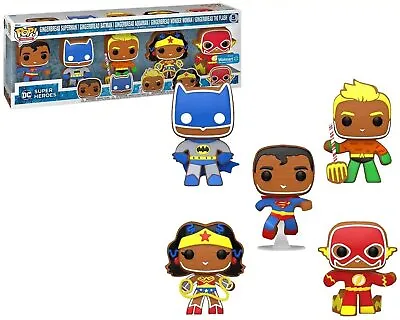 Buy Funko Pop! DC Superheroes Gingerbread - 5 Pack • 51.53£