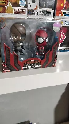 Buy Marvel Cosbaby Nick Fury And Spider-Man Far From Home  Hot Toys • 26£