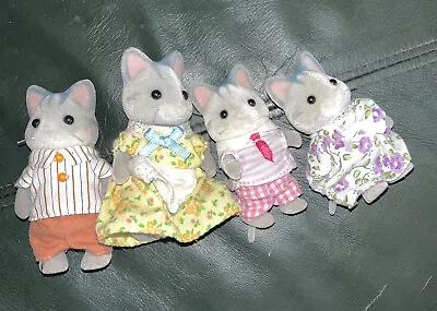 Buy Calico Critters Sylvanian Family Fisher Grey Cat Family Furry Fuzzy Friend Epoch • 57.37£