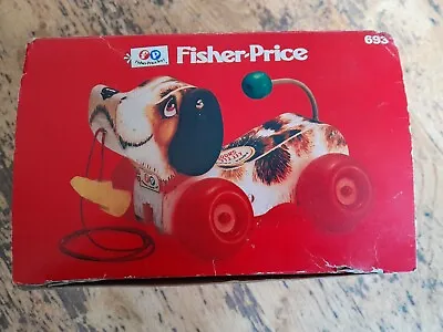 Buy Vintage  Fisher Price Wooden Little Snoopy Pull Toy 693 1972 • 10£