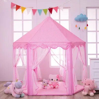 Buy Childrens Pop Up Play Tent Large Teepee Hex House Girls Boys Indoor Outdoor Gift • 14.95£