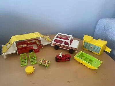 Buy 992 Vintage FISHER PRICE PLAY FAMILY CAR CAMPER LITTLE PEOPLE 1979 • 15£