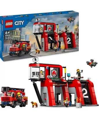 Buy LEGO City Fire Station With Fire Engine 60414 NEW 2024 - Brand New & Sealed • 44.99£