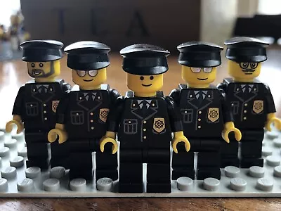 Buy LEGO City Police Officer Minifigure Bundle X 5. Black Uniforms. Set11 • 9.95£