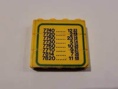 Buy LEGO BA006PB01 Yellow Train Station Platform Tiime Table Sign Brick - 7730 7740  • 2.20£